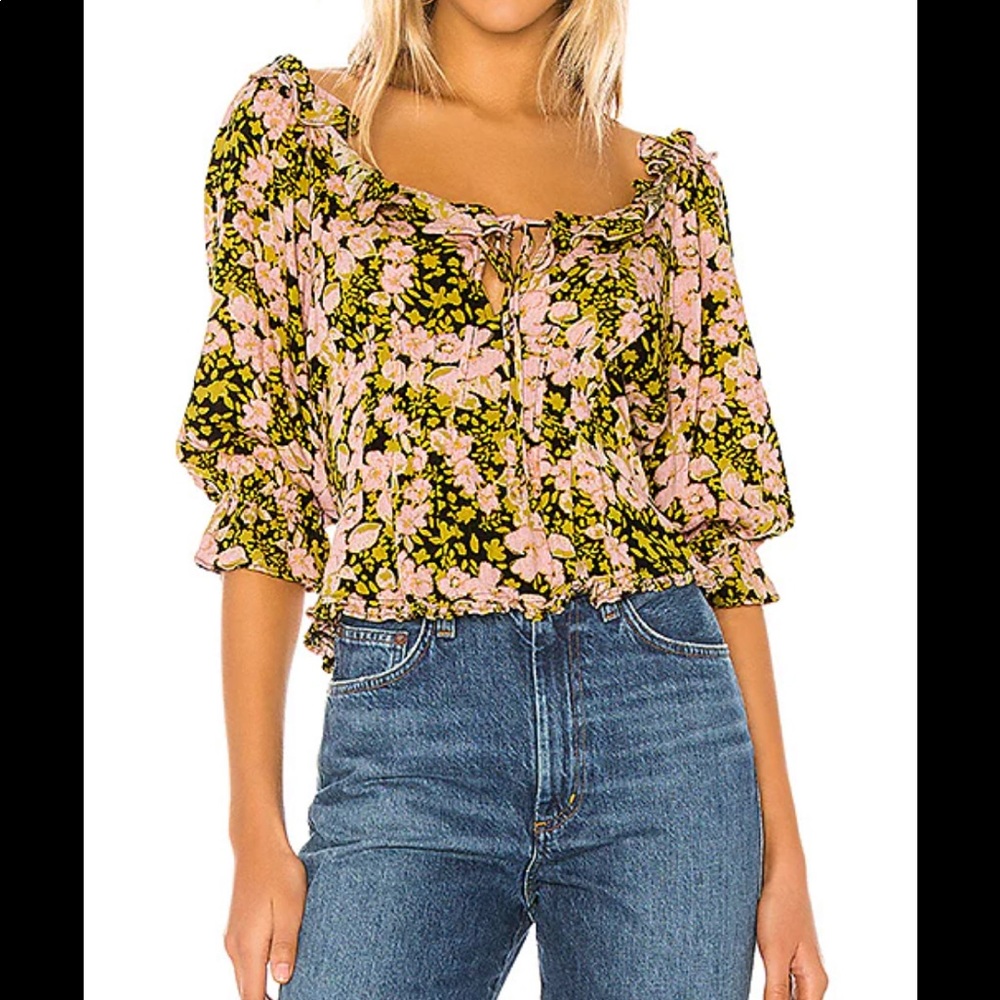 Free people sweet memories floral top